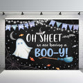 MEHOFOND Halloween Baby Shower Party Backdrop Purple Vinyl 7x5ft by Deal US