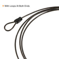 PATIKIL Security Steel Cable 2.5mm x 1.5m Black Double Loop 2 Pack by Deal US
