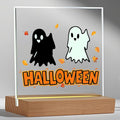 YouerCrystal Halloween Sign Colorful Glass Ghost Decor 3.94 Inch by Deal US