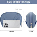 E-Tree Makeup Bag Half Moon Cosmetic Pouch Travel Toiletry Organizer Blue by Deal US