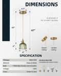 puncoll Vintage Small Pendant Light Green Glass Kitchen Island H2509-GR by Deal US