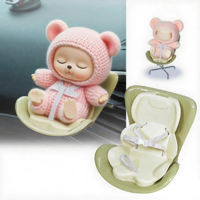 Bofiyma Car Seat for Doll 3-in-1 Vent Clip Aroma Diffuser Green 15-17cm by Deal US