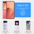 Curly Wavy Frame Case for Samsung Galaxy Z Flip 7 Translucent Matte with MagSafe Pink by Merch Section
