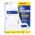 C-Line Top-Load No-Hole Sheet Protectors, Heavyweight, Clear, 2" Capacity, 25/Box