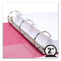Samsill Earth's Choice Biobased Economy Round Ring View Binders, 3 Rings, 2" Capacity, 11 x 8.5, Berry