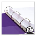 Samsill Earth's Choice Biobased Economy Round Ring View Binders, 3 Rings, 2" Capacity, 11 x 8.5, Purple