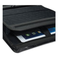 Samsill Leather Multi-Ring Zippered Portfolio, Two-Part, 1" Cap, 11 x 13 1/2, Black