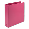 Samsill Earth's Choice Biobased Economy Round Ring View Binders, 3 Rings, 2" Capacity, 11 x 8.5, Berry