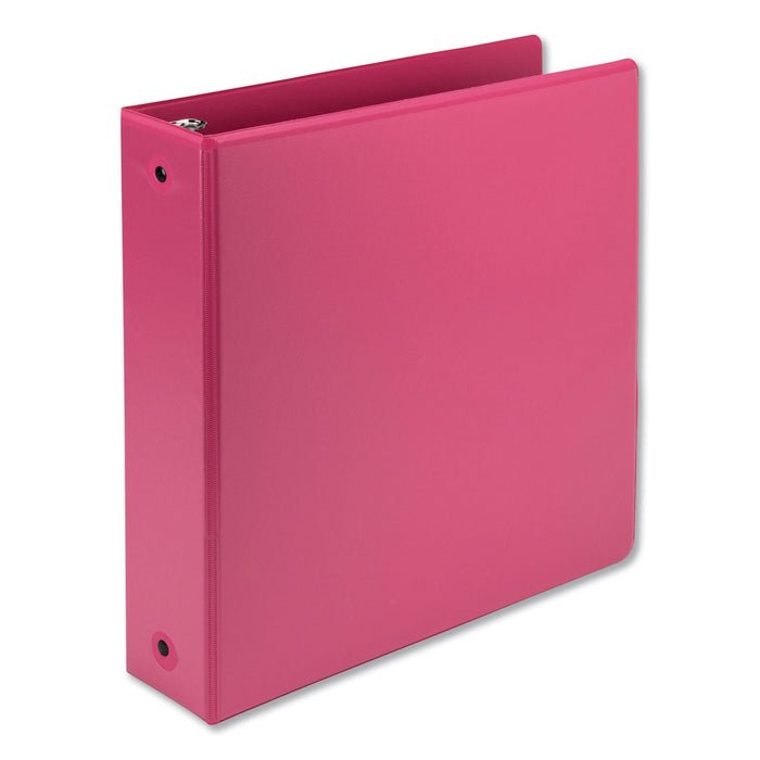 Samsill Earth's Choice Biobased Economy Round Ring View Binders, 3 Rings, 2" Capacity, 11 x 8.5, Berry