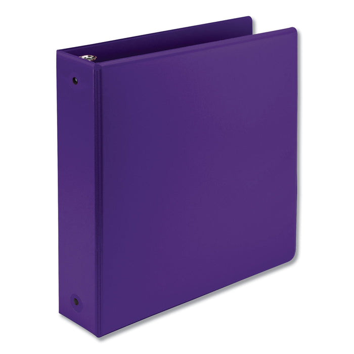 Samsill Earth's Choice Biobased Economy Round Ring View Binders, 3 Rings, 2" Capacity, 11 x 8.5, Purple