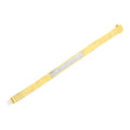 14K Yellow Gold 3 5/8 cttw Invisible Set Princess-Cut Diamond ID Tennis Bracelet (I-J Color, SI1-SI2 Clarity) - Size 7" by Bids.com