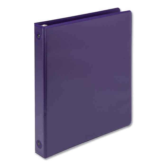 Samsill Earth's Choice Biobased Economy Round Ring View Binders, 3 Rings, 1" Capacity, 11 x 8.5, Purple