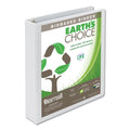 Samsill Earth's Choice Biobased Round Ring View Binder, 3 Rings, 1.5" Capacity, 11 x 8.5, White
