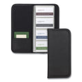 Samsill Professional Vinyl Business Card File, Holds 160 2 x 3.5 Cards, 4.75 x 10.13, Black