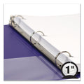 Samsill Earth's Choice Biobased Economy Round Ring View Binders, 3 Rings, 1" Capacity, 11 x 8.5, Purple
