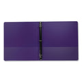 Samsill Earth's Choice Biobased Economy Round Ring View Binders, 3 Rings, 1" Capacity, 11 x 8.5, Purple