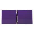 Samsill Earth's Choice Biobased Economy Round Ring View Binders, 3 Rings, 2" Capacity, 11 x 8.5, Purple
