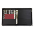 Samsill Classic Collection Zipper Ring Binder, 3 Rings, 1.5" Capacity, 11 x 8.5, Black