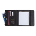 Samsill Professional Tri-Fold Padfolio w/Calculator, Writing Pad, Vinyl, Black