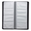 Samsill Regal Leather Business Card File, Holds 96 2 x 3.5 Cards, 4.75 x 10, Black