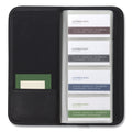 Samsill Professional Vinyl Business Card File, Holds 160 2 x 3.5 Cards, 4.75 x 10.13, Black