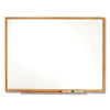 Quartet Classic Series Total Erase Dry Erase Board, 72 x 48, Oak Finish Frame