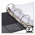 Samsill Earth's Choice Round Ring Reference Binder, 3 Rings, 3" Capacity, 11 x 8.5, Black