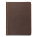 Samsill Vintage Hardback Zipper Portfolio, Vinyl, Dark Brown, 11 x 8 1/2