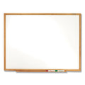 Quartet Classic Series Total Erase Dry Erase Board, 36 x 24, Oak Finish Frame