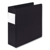 Samsill Earth's Choice Biobased Locking D-Ring Reference Binder, 3 Rings, 4" Capacity, 11 x 8.5, Black