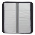 Samsill Professional Vinyl Business Card File, Holds 160 2 x 3.5 Cards, 4.75 x 10.13, Black