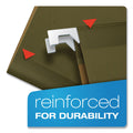 Pendaflex Ready-Tab Reinforced Hanging File Folders, Letter Size, 1/5-Cut Tabs, Standard Green, 25/Box