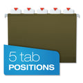 Pendaflex Ready-Tab Reinforced Hanging File Folders, Letter Size, 1/3-Cut Tabs, Standard Green, 25/Box