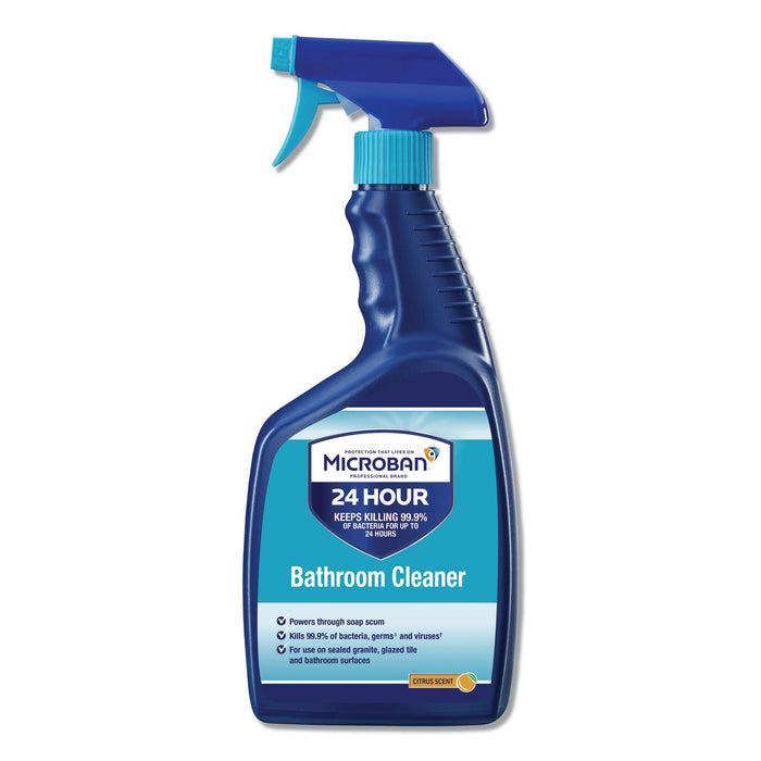 Microban 24-Hour Disinfectant Bathroom Cleaner, Citrus, 32 oz Spray Bottle