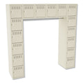 Tennsco Sixteen Box Compartments and Coat Bar, 72w x 18d x 72h, Sand