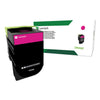 Lexmark 80C1HM0 Return Program High-Yield Toner, 3,000 Page-Yield, Magenta