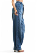 Elastic Waist Barrel Baggy Jeans by The House of Stylez