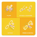 Swiffer Heavy Duty Dusters with Super Extender Handle, 6 ft Handle, 1 Handle/4 Dusters, 4/Carton