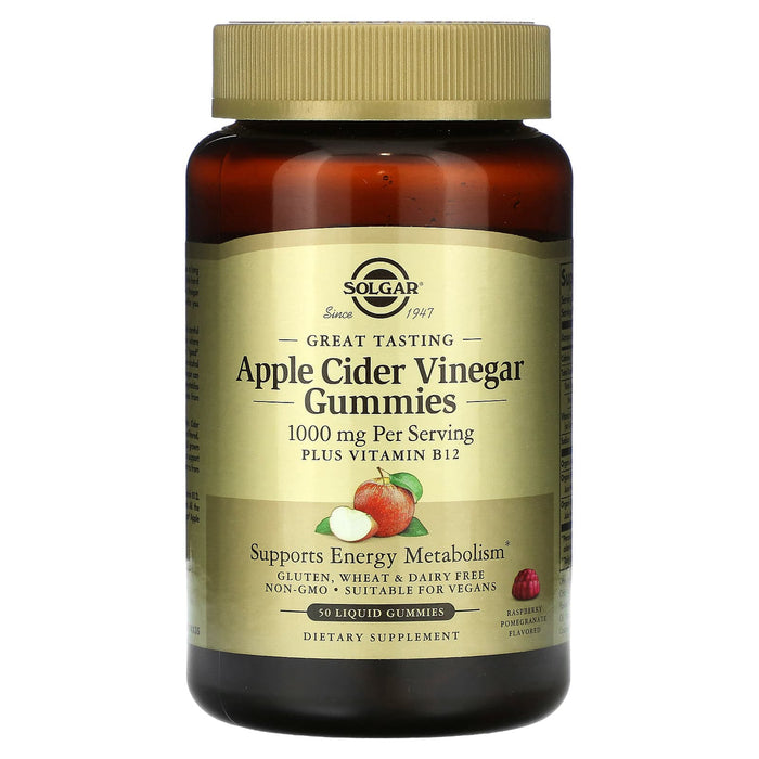 Solgar Apple Cider Vinegar 1000 Mg Plus B12, 50 Liquid Gummies by Pasteur Pharmacy