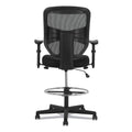 HON Prominent High-Back Task Stool, Supports Up to 250 lb, 21" to 28.1" Seat Height, Black