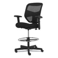 HON Prominent High-Back Task Stool, Supports Up to 250 lb, 21" to 28.1" Seat Height, Black