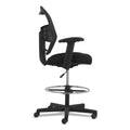 HON Prominent High-Back Task Stool, Supports Up to 250 lb, 21" to 28.1" Seat Height, Black