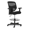 HON Prominent High-Back Task Stool, Supports Up to 250 lb, 21" to 28.1" Seat Height, Black
