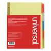 Universal Deluxe Extended Insertable Tab Indexes, 5-Tab, 11 x 8.5, Buff, Assorted Tabs, 6 Sets