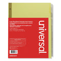 Universal Deluxe Extended Insertable Tab Indexes, 8-Tab, 11 x 8.5, Buff, Clear Tabs, 6 Sets