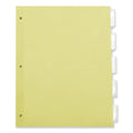 Universal Insertable Tab Index, 5-Tab, 11 x 8.5, Buff, Clear Tabs, 24 Sets