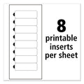 Avery The Mighty Badge Name Badge Holder Kit, Horizontal, 3 x 1, Laser, Silver, 4 Holders/32 Inserts