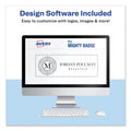 Avery The Mighty Badge Name Badge Holder Kit, Horizontal, 3 x 1, Laser, Silver, 4 Holders/32 Inserts