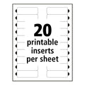 Avery The Mighty Badge Name Badge Inserts, 1 x 3, Clear, Laser, 20/Sheet, 5 Sheets/Pack