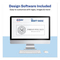 Avery The Mighty Badge Name Badge Holder Kit, Horizontal, 3 x 1, Laser, Gold, 50 Holders/120 Inserts
